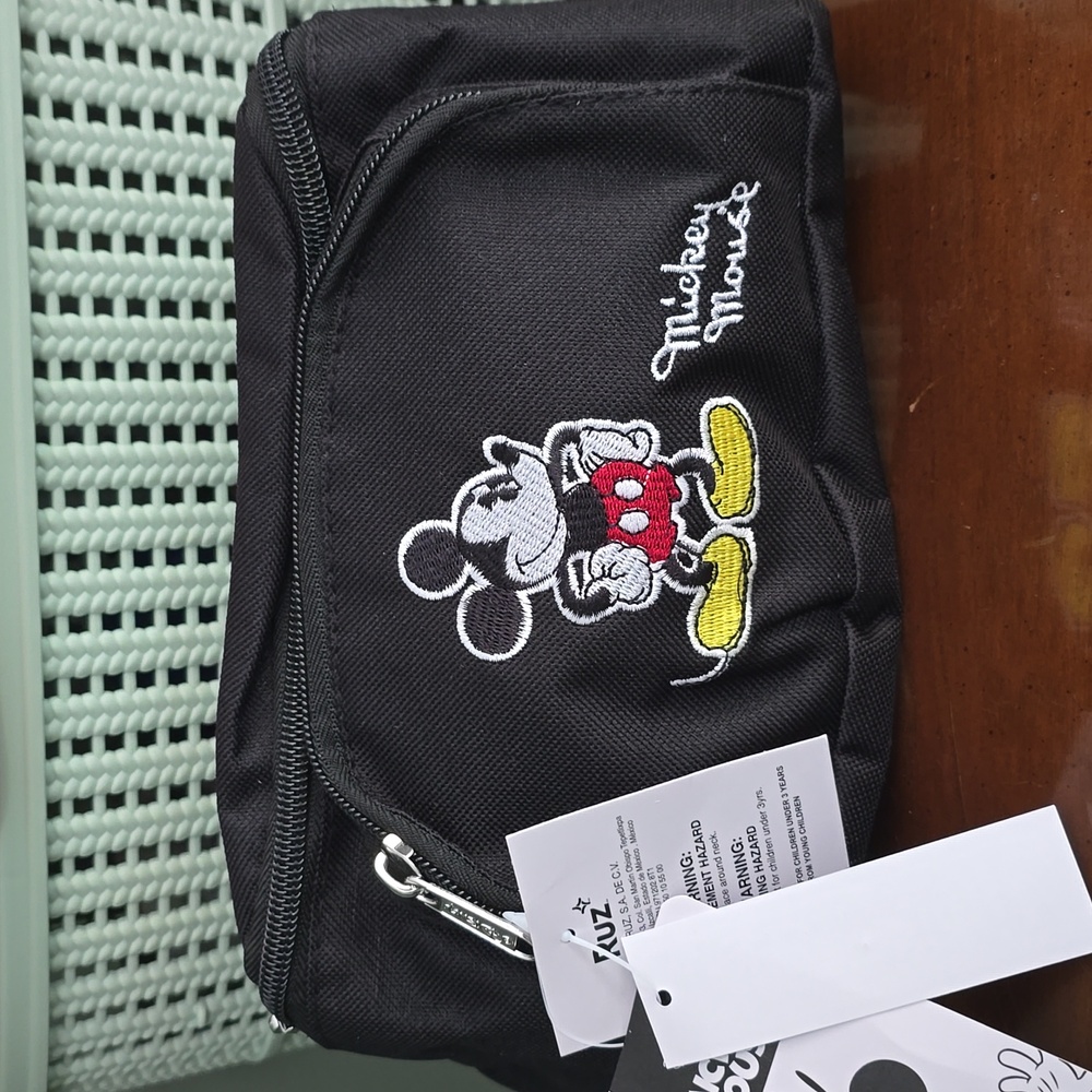 Mickey Mouse Black and Yellow Pouch